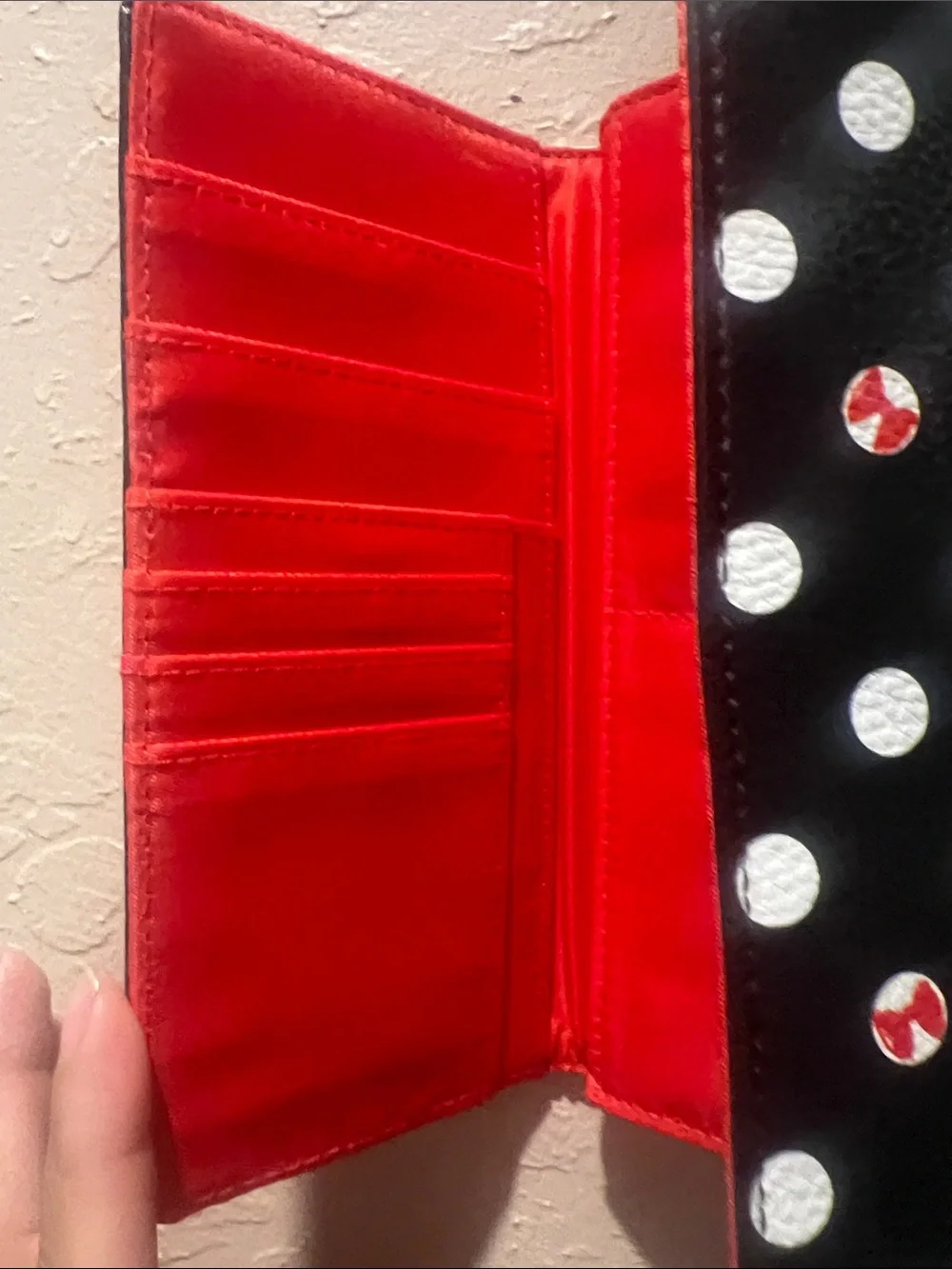 Black Polka Dot Wristlet Crossbody Wallet